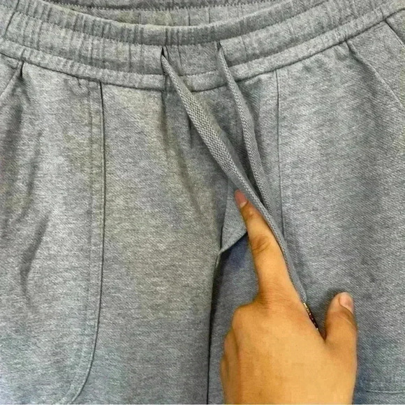 Athleta Farallon Heather Light Blue Wide Leg Crop Pant Size 4 - Picture 4 of 6